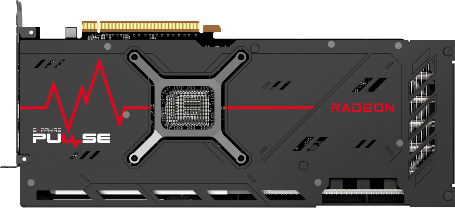 Rückseite: Radeon Sapphire RX 7900 24GB Pulse Radeon Sapphire RX 7900 XTX 24GB Gaming Grafikkarte Rückseite
